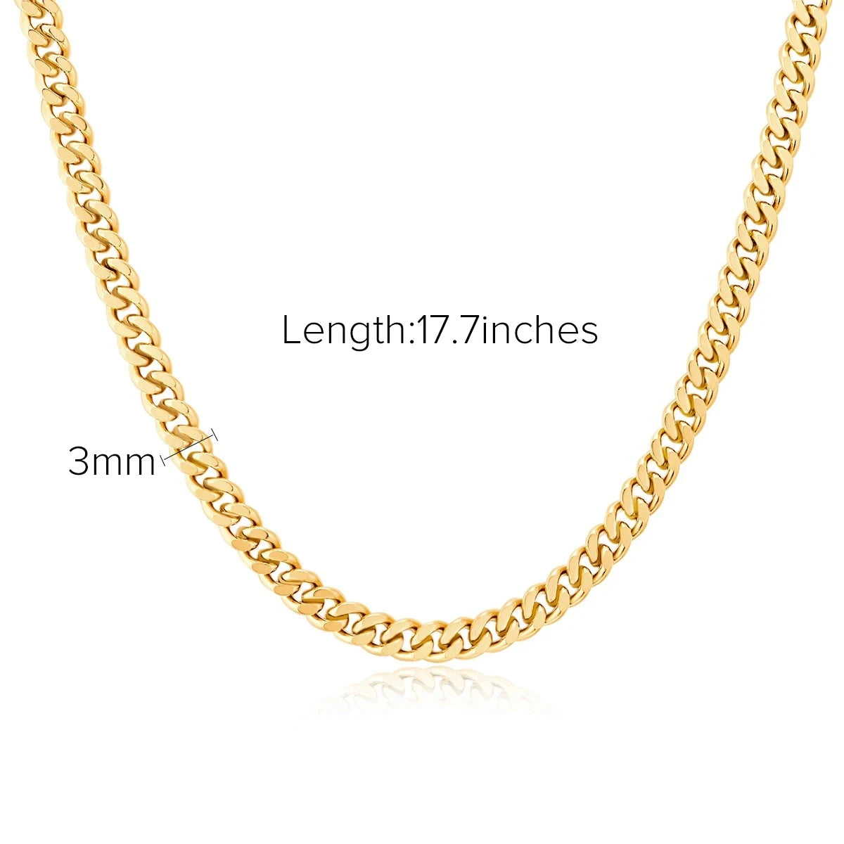 18K Gold Plated Stainless Steel Thick Cuban Chain Necklace For Women Punk Miami Double Layered Snake Chain Choker Neckalce