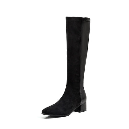 Thick Heel Round Toe Non-Slip Women's Knee-Length Boots