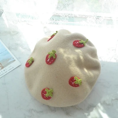 Christmas hat women handmade painter hat