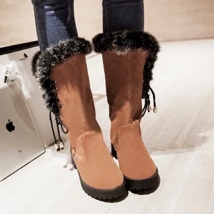 Fur Boots Women Snow Warm Shoes Women Boots