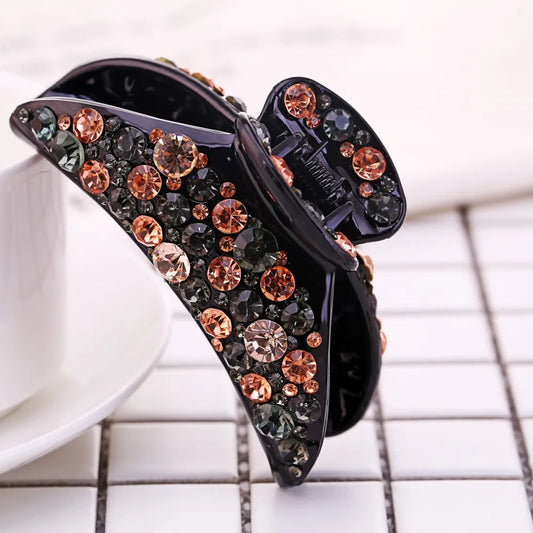 9cm Hair Claw Rhinestone Hair Accessories Hair Clip for Fine Hair Women and Girls