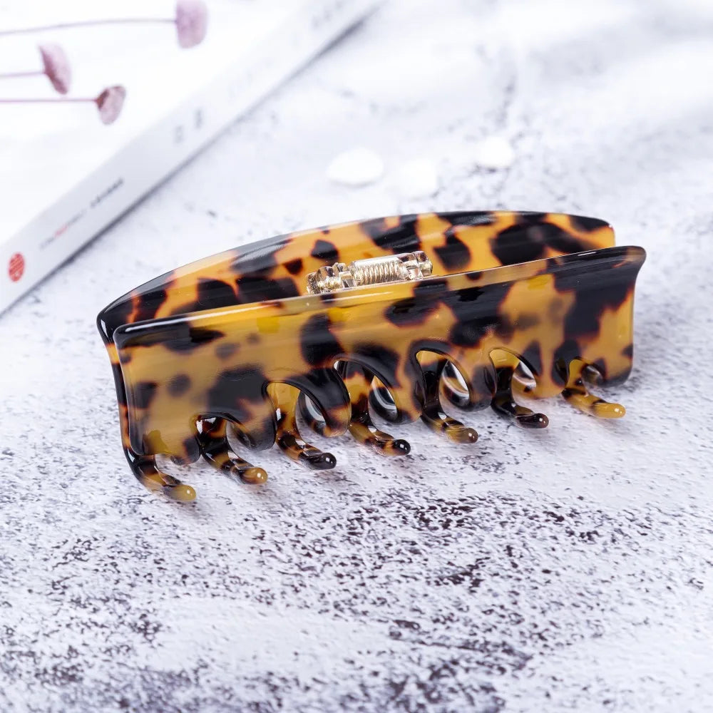 1 pc Celluloid 10.5 cm Large Hair Claw Luxury Handmade French Design Fashion Tortoise Shell Accessories Women Hair Clip