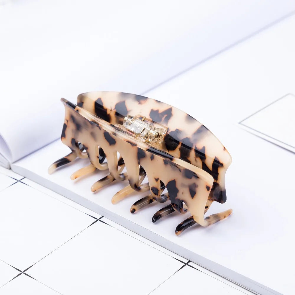 1 pc Celluloid 10.5 cm Large Hair Claw Luxury Handmade French Design Fashion Tortoise Shell Accessories Women Hair Clip