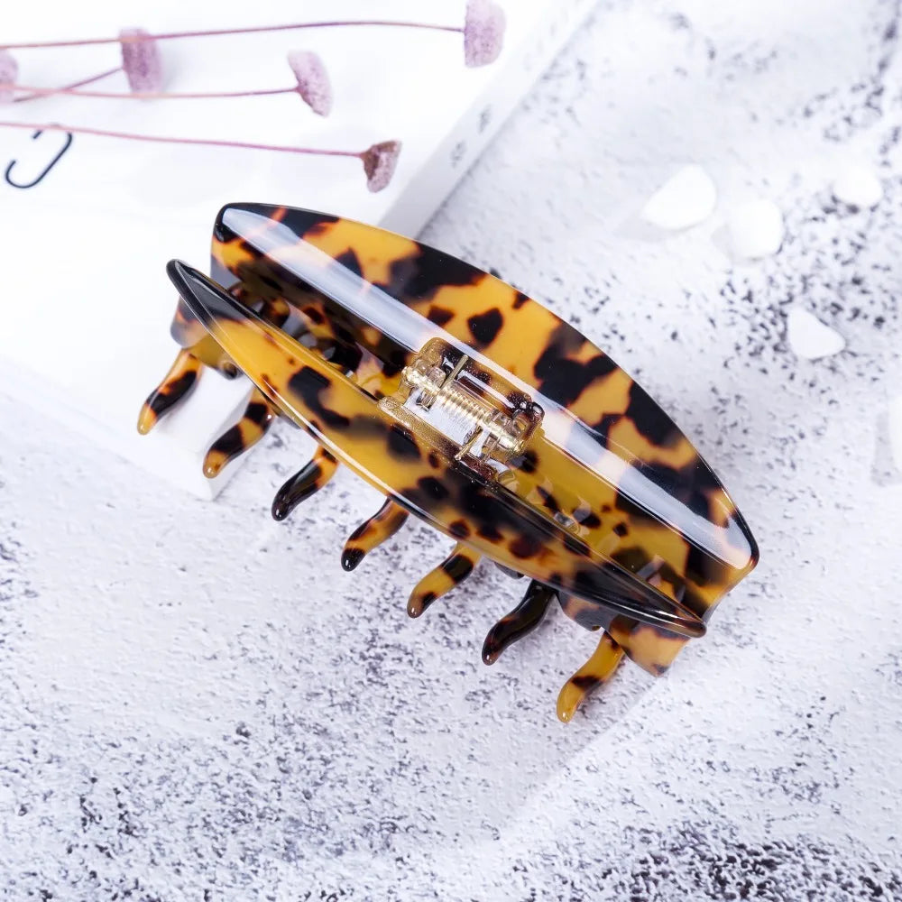 1 pc Celluloid 10.5 cm Large Hair Claw Luxury Handmade French Design Fashion Tortoise Shell Accessories Women Hair Clip