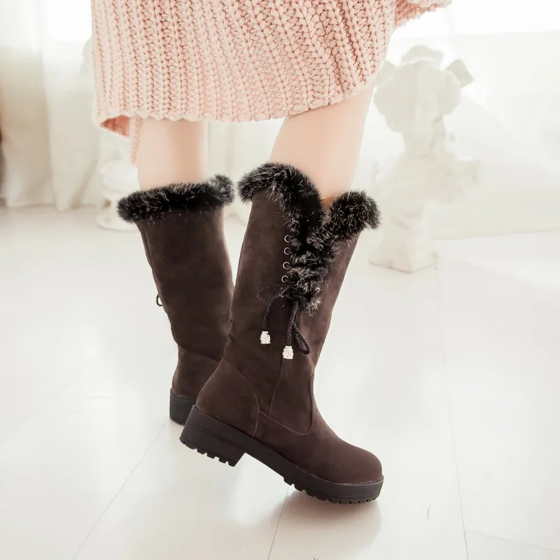 Fur Boots Women Snow Warm Shoes Women Boots