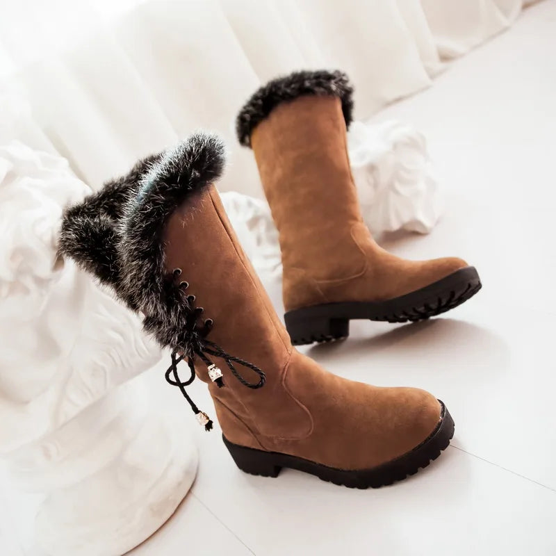 Fur Boots Women Snow Warm Shoes Women Boots