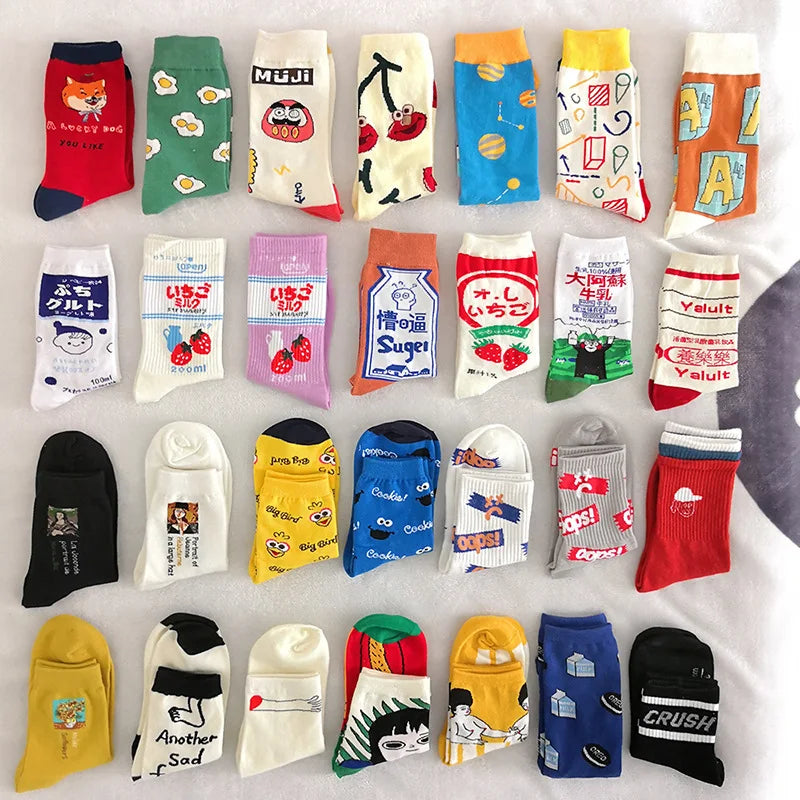 27 Kinds Spring Style Funny Socks