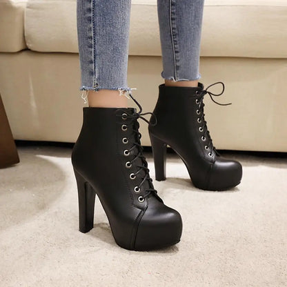 Comfortable Velvet Thick Heel Ankle Boot