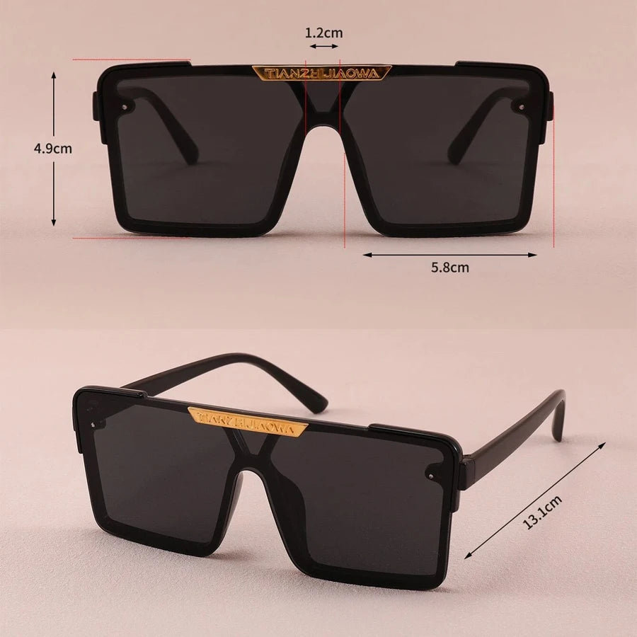 Classic Square Oversized Frame Sunglasses Designer Sun Glasses for Girls Boys