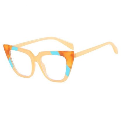 New Retro Colorful Anti Blue Light Women Glasses Fashion Cat Eye Frame Trending Clear Lens Reading Computer Female Eyewear