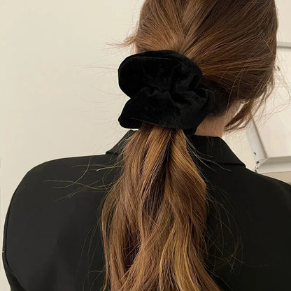 New Korean Fashion Simple Elastic Hair Bands Big Size Elegant Velvet Rope Ties for Girls Headwear Women Hair Accessories