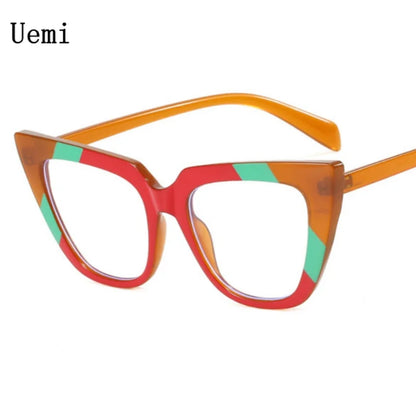 New Retro Colorful Anti Blue Light Women Glasses Fashion Cat Eye Frame Trending Clear Lens Reading Computer Female Eyewear