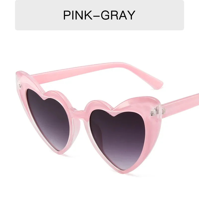 Designer Fashion Heart Sunglasses For Women Trendy Lovely Purple Girl's Sun Glasses UV400 Outdoor Party Shades Accessory