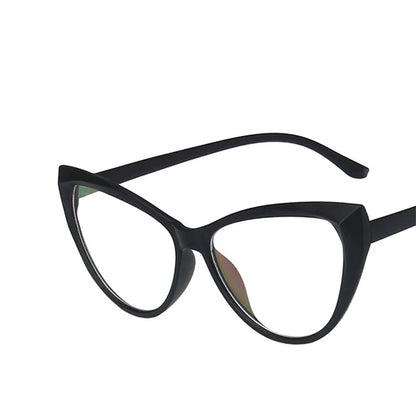 New Retro Cat Eye Glasses Frame Women Brand Vintage Trend Anti-blue Light Glasses Transparent Frame Myopia Eyeglasses