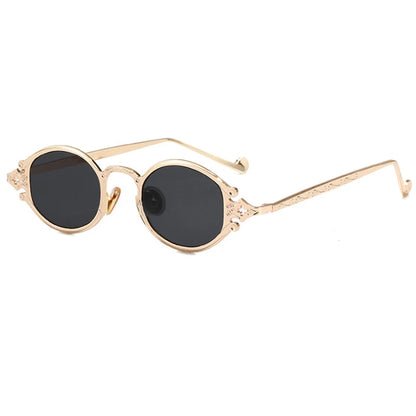 new cateye street shoot man sunglasses women retro steampunk glasses gothic oval Metal frame carved sunglasses Gafas sol mujer