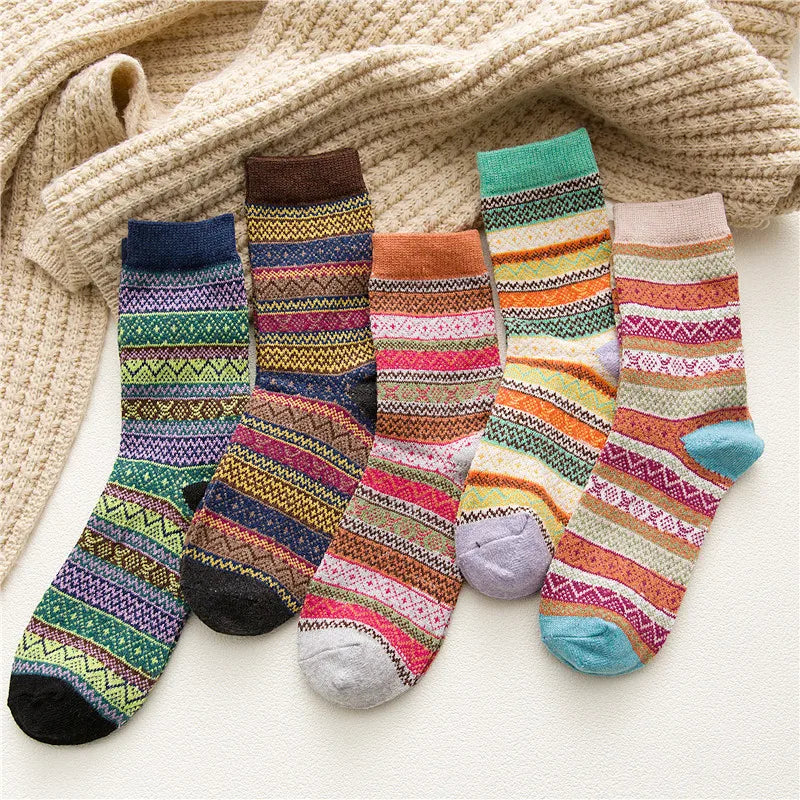 Stripe Happy Socks Cute 5 Pairs