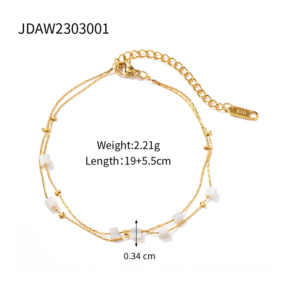 Youthway New Exquisite Pearl Bracelets Stainless Steel Chain For Woman High Quality Waterproof Jewelry Bijoux 2023