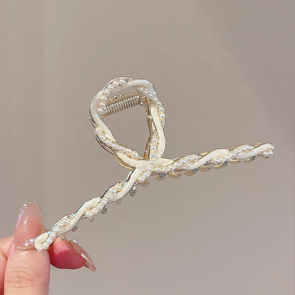 Korean Metal High Quality Hair Clip Claw Clamp Pearl Elegant Women Barrettes Hair Claw Clip Headwear Girls Hair Accessories