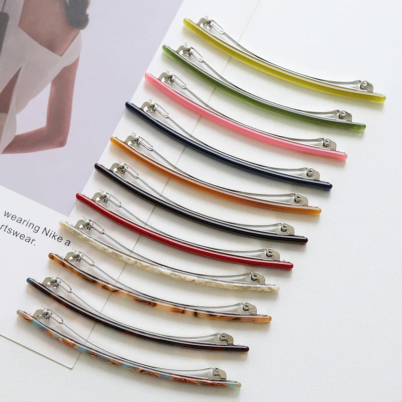 10.5cm  Hair Slide Clips for Girls and Women Acetate Hairclip Barrettes French Clips Hair Accessories