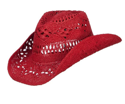 Corn Husk Material Cowboy Straw Hat Panama Visor Women's Elegant Western Cowboy Hat Men's  sombrero