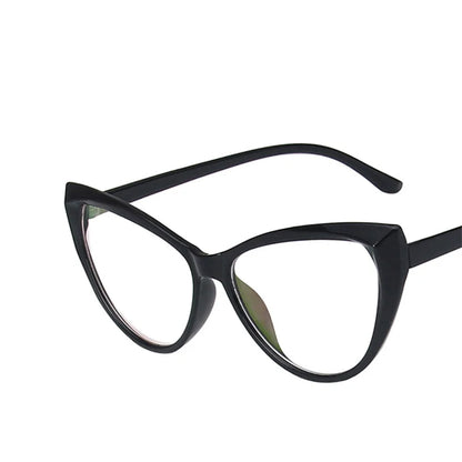 New Retro Cat Eye Glasses Frame Women Brand Vintage Trend Anti-blue Light Glasses Transparent Frame Myopia Eyeglasses