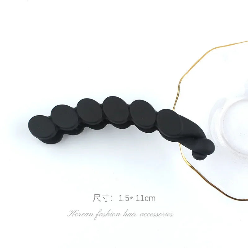 Fashion Ponytail Holder Hair Clips Matte Banana Clip Simple Hair Pins Barrettes for Women Girls Korean Headwear Hair Accessories