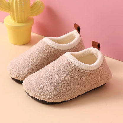 Evshine Curly Plush Children Shoes Super Warm Boys Girls Cotton Shoes Comfortable Casual Fuzzy Shoes Non-Slip Kids Cotton Shoes