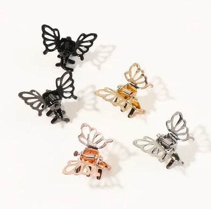 Korean 5pcs New High Quality Vintage Small Metal Hair Claw Clip Fashion Butterfly Headwear Girls Women Hair Accessories