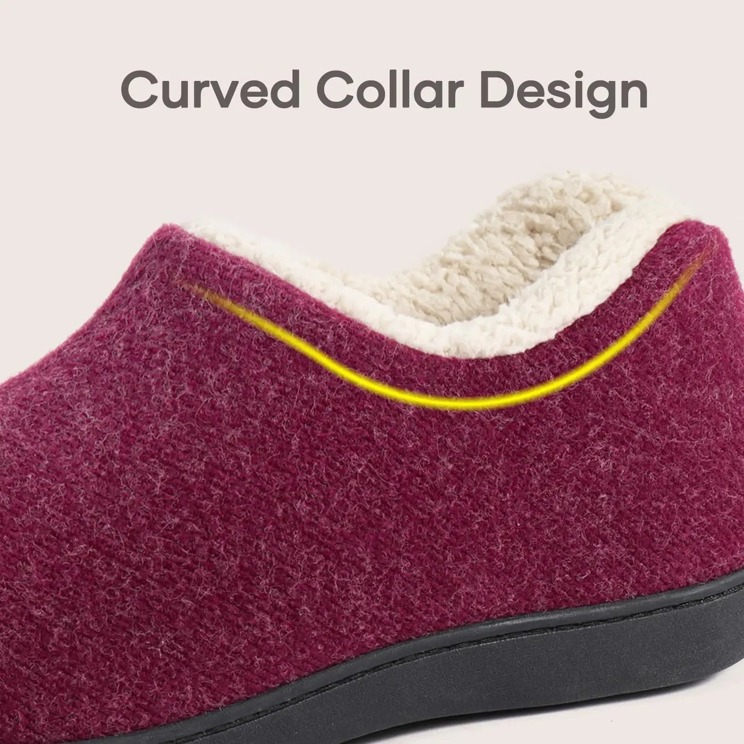 Evshine Classic Short Plush Warm Shoes For Women Curved Collar Non-slip Indoor Outdoor House Shoes Fuzzy Casual Comfy Women Shoe