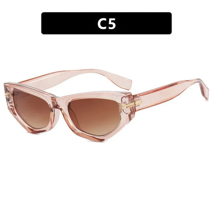 Women Cat Eye Sunglasses 2025 Luxury Brand Designer Vintage Irregular Frame Gradient Eyewear UV400 Shades Women's Sunglasses