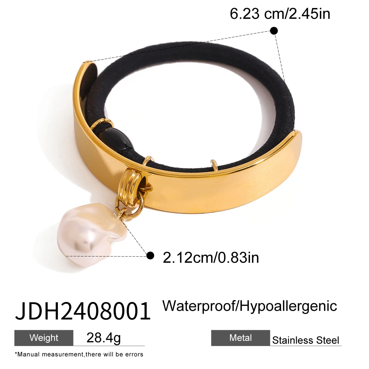 Shiny, Waterproof Stainless Steel Hair Tie: A Stylish and Durable Choice