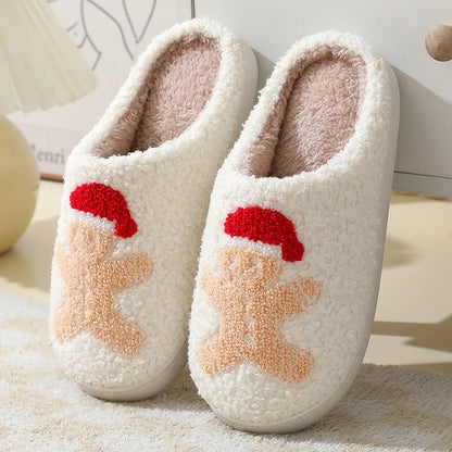 Evshine Women Winter Furry Cotton Slippers Indoor Warm Comfortable Plush House Slippers Soft Non-slip Fur Fluffy Bedroom Slides