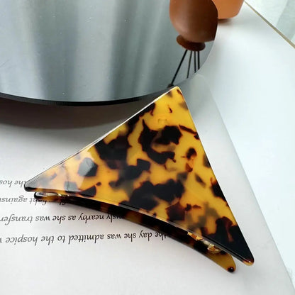 1 pc Celluloid Large Triangle Hair Claw Luxury Handmade French Design Fashion Tortoise Shell Accessories Women Hair Clip