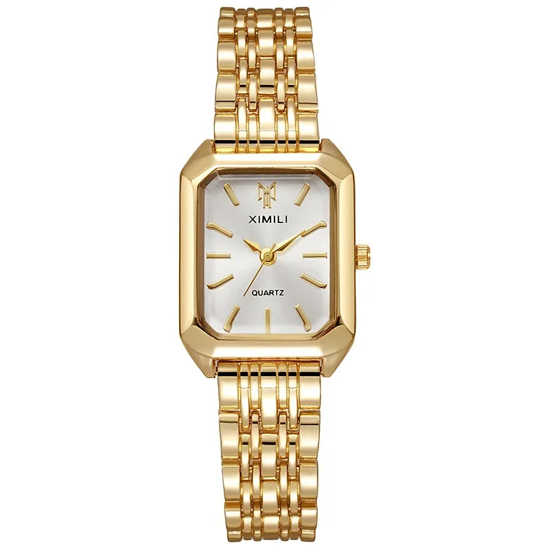 2025New Women Watch Light Luxury Brand Stainless Steel Ladies Business Watches Female  Fashion Quartz Wristwatches