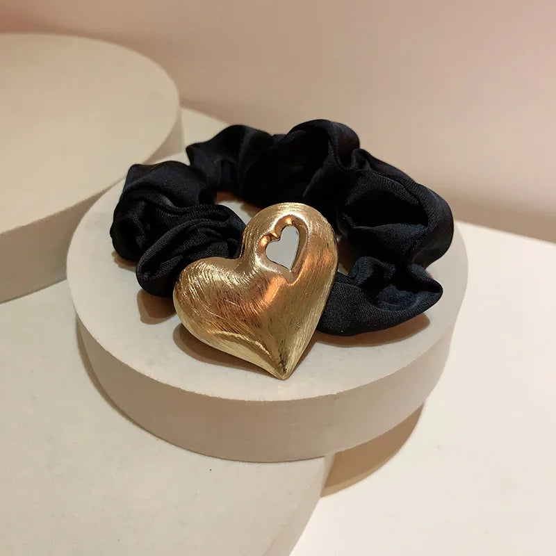 Various elegant silk hair ties