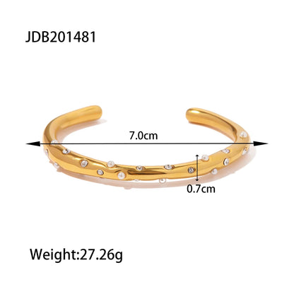 Youthway Metal Texture Trendy Stainless Steel Bracelet Bangle Summer Trendy Unisex Jewelry for Men Women 2023