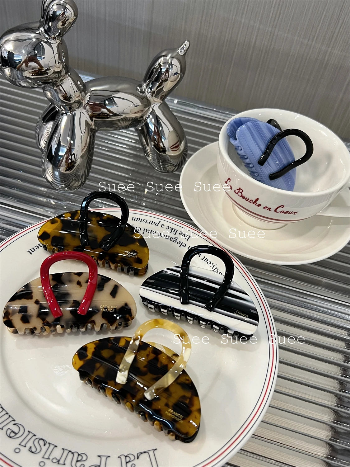 Hair Claw Clip Korean Fashion acetate tortoiseshell French handbag with niche design and high-end Hair Crabs Headwear