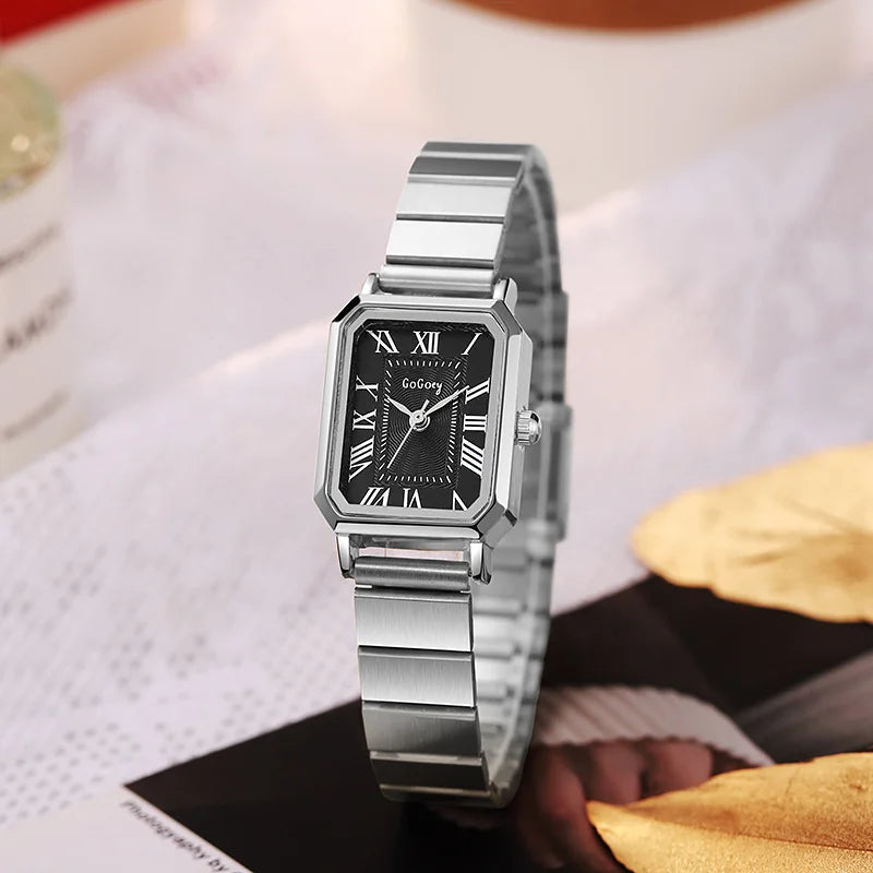 Dropshipping Luxury Women Quartz Watch Casual Fashion  Stainless Steel Strap Wristwatch Relojes Para Mujer Ladies Gifts