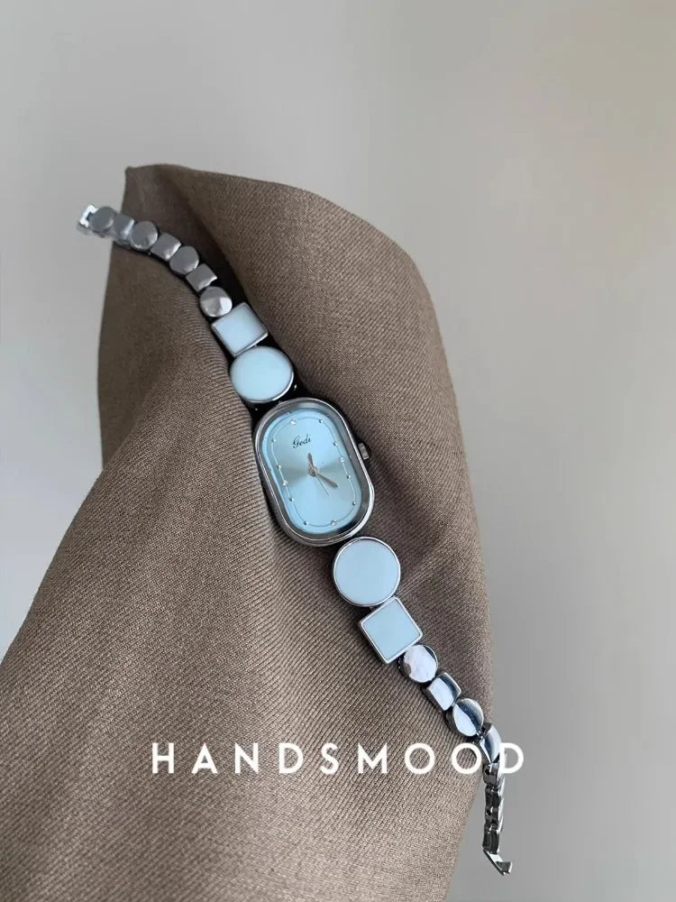 Blue Romantic 2024 Multi-style Women's Quartz Watch Waterproof Alloy Strap Bracelet High Quality Bracelet Clock Girl Lover Gift