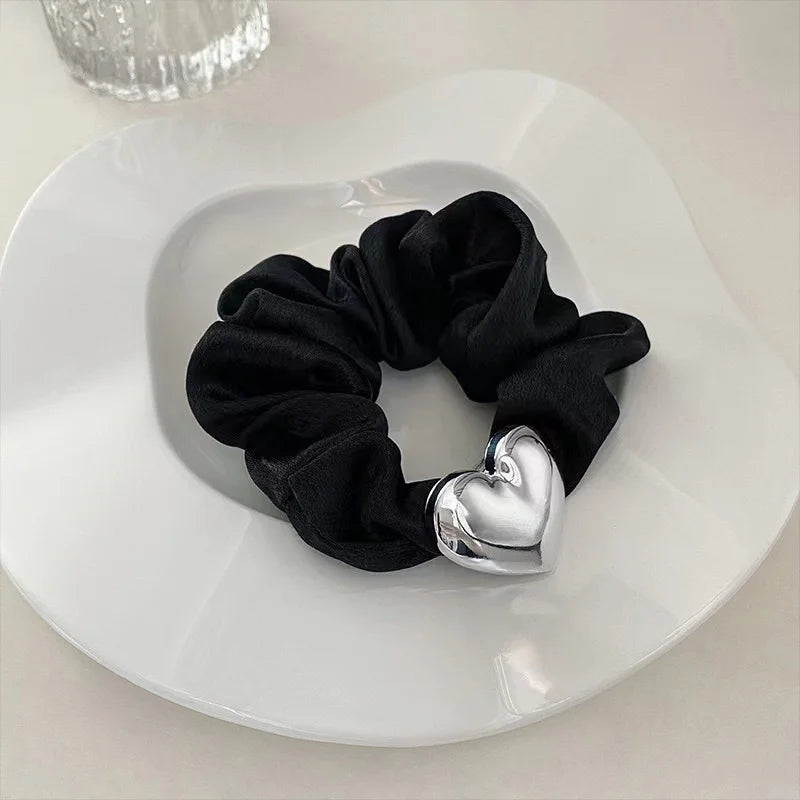 Various elegant silk hair ties