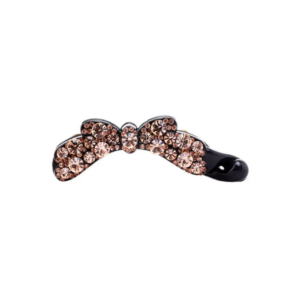 9.8cm Long Bow knot Banana Clip Barrette Fashion New Hair Clips for Women Rhinestone Pony Hair Accessories Harp nana Clips