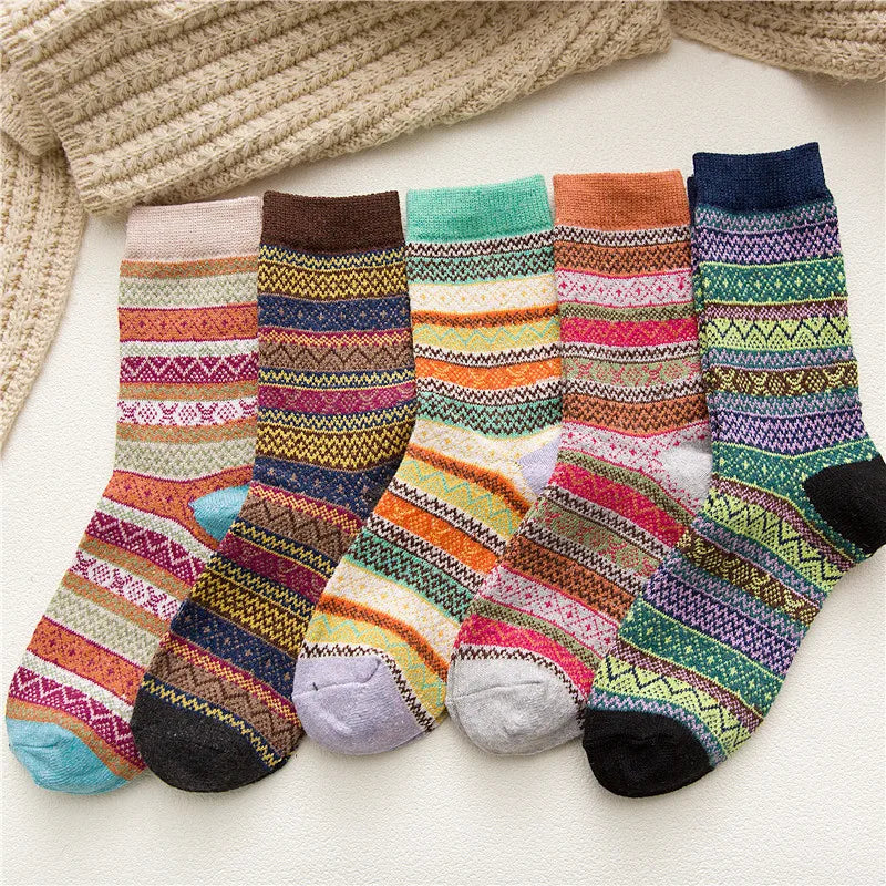 Stripe Happy Socks Cute 5 Pairs