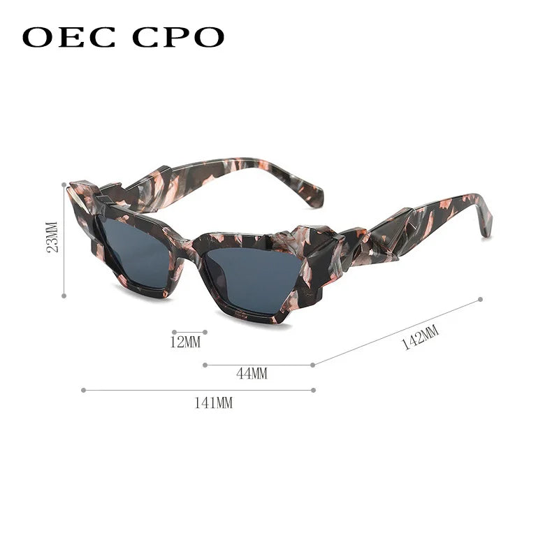 New Ladies Punk Cat eye Sunglasses Women Unique Colorful Sun Glasses Female Fashion Shades UV400 Steampunk Eyewear