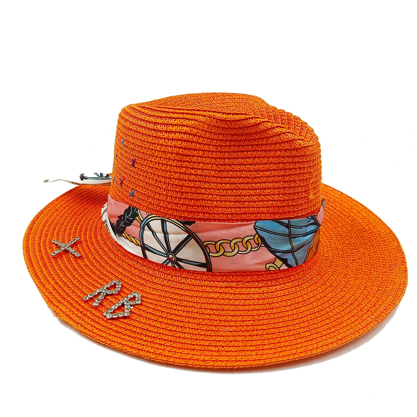 Cartoon Metal Patch Pink Fedora Hat