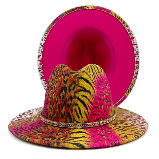 Fedora Rose Red Print Men's and Women's Fashion Panama Hat Retro Gradient Jazz Hat sombrero hombre  шляпа мужская