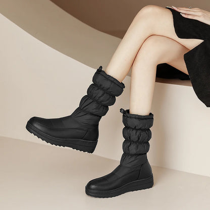 Winter Warm Spacewadding Inner Women's Mid-Calf Boots