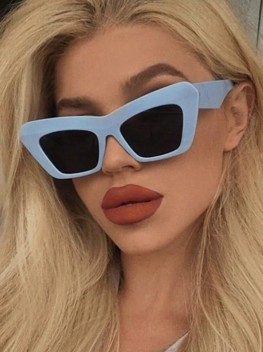 Oversized Cat Eye Sunglasses Women 2022 Ins Popular Fashion Candy Color Eyewear Men Square Vintage Sun Glasses Shades UV400