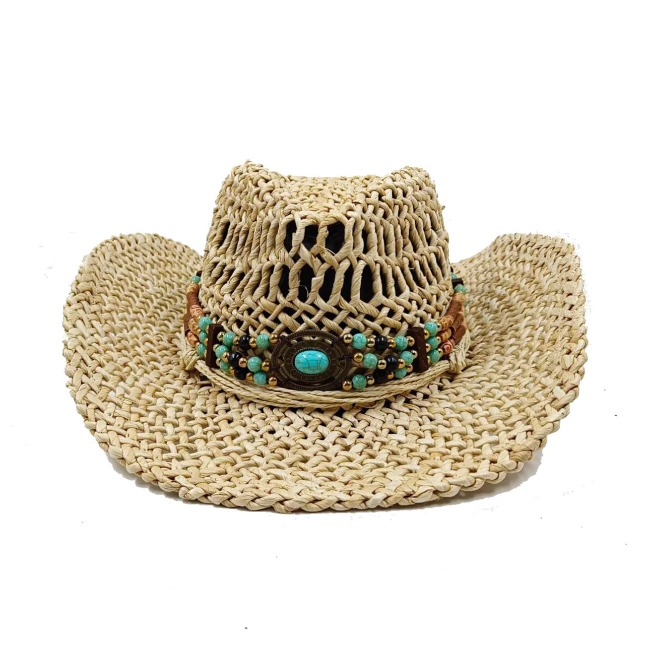 Corn Husk Material Cowboy Straw Hat Panama Visor Women's Elegant Western Cowboy Hat Men's  sombrero