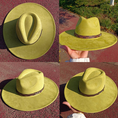 Avocado Green Suede Hat