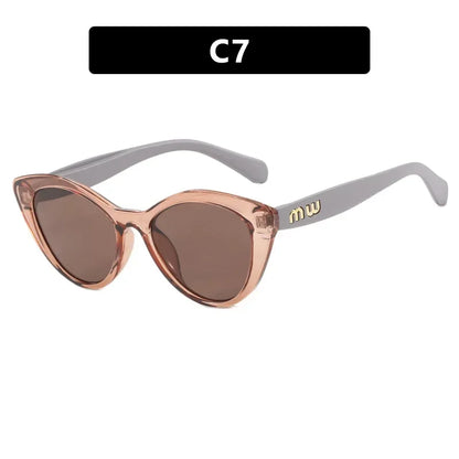 Vintage Cat Eye Sunglasses Women Letter Small Frame Sun Glasses Female Brand Designer Retro Shades Fashion Oculos De Sol